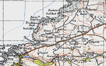 Old map of Beeny Sisters in 1946