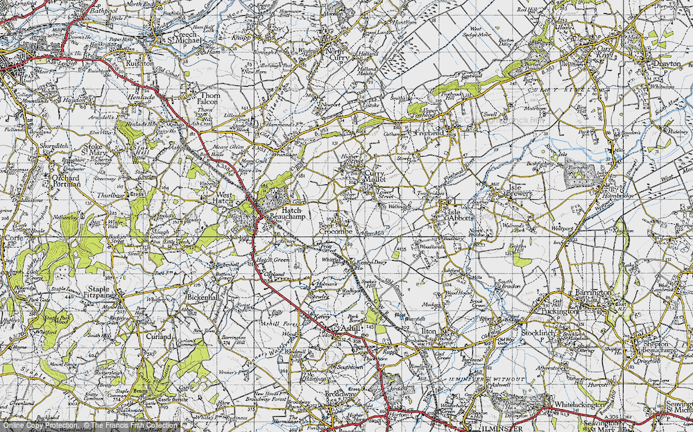 Old Map of Beercrocombe, 1945 in 1945