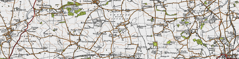 Old map of Beeston in 1946