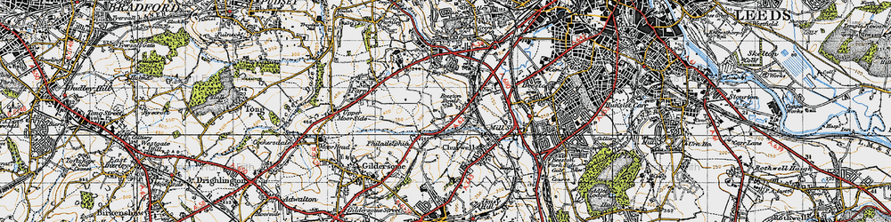 Old map of Beeston Royds in 1947