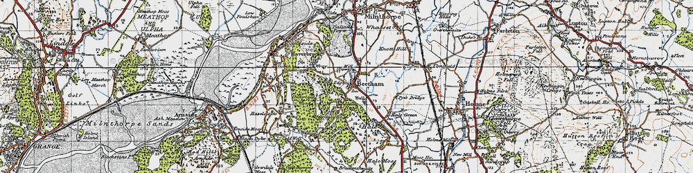 Old map of Beetham in 1947