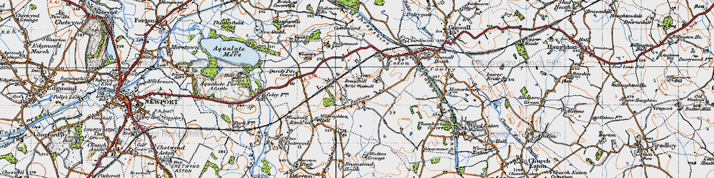 Old map of Broadhill in 1946