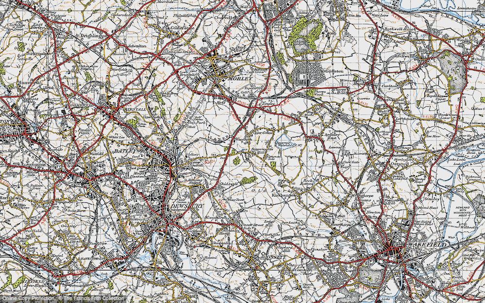 Old Map of Beggarington Hill, 1947 in 1947