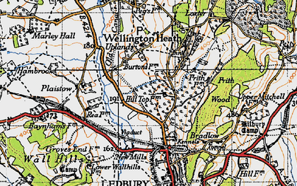 Old map of Beggars Ash in 1947