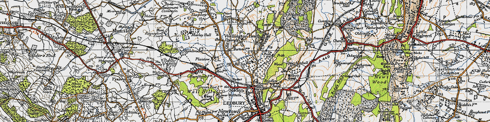 Old map of Beggars Ash in 1947