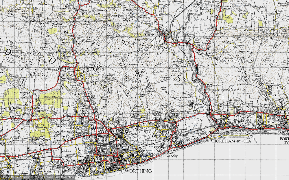 Old Map of Beggars Bush, 1940 in 1940