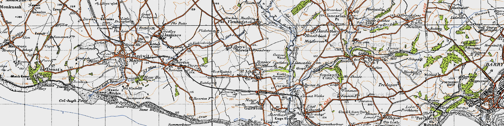Old map of Beggars Pound in 1947