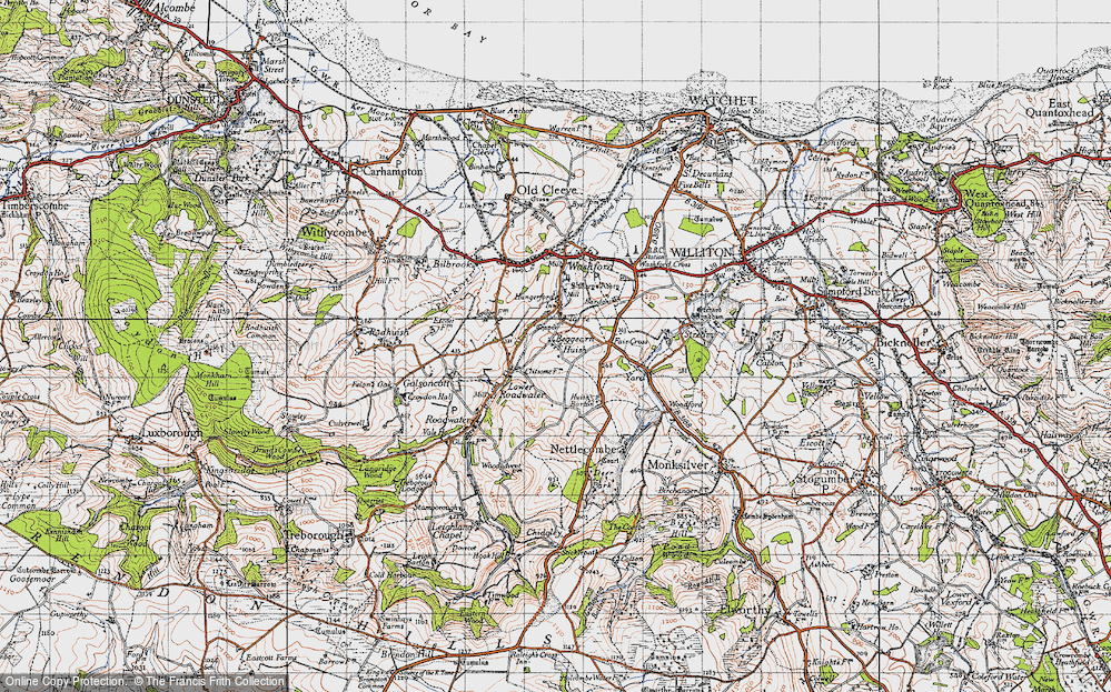 Old Map of Beggearn Huish, 1946 in 1946