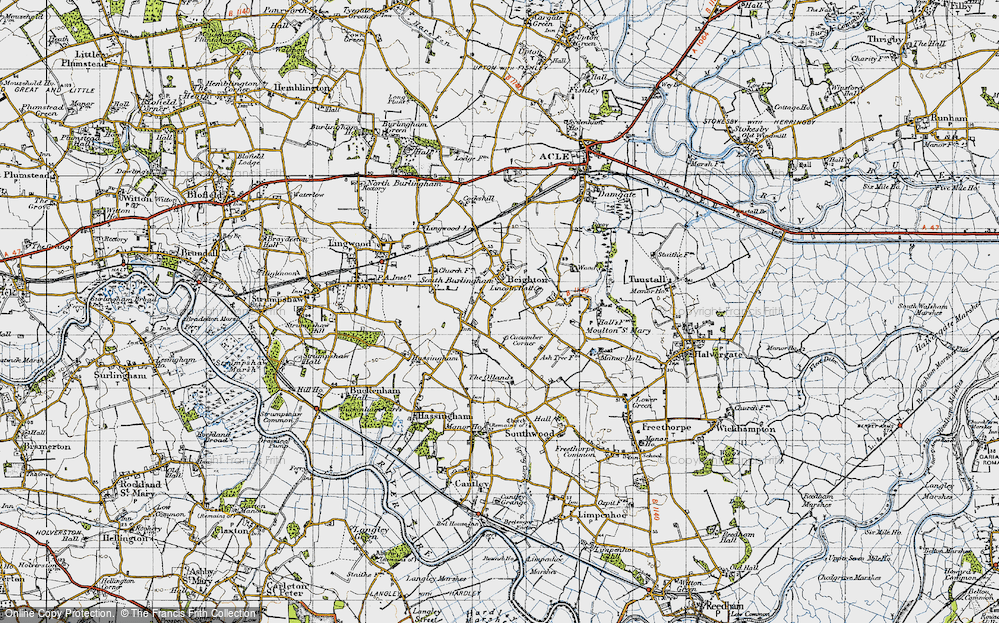 Old Map of Beighton, 1945 in 1945
