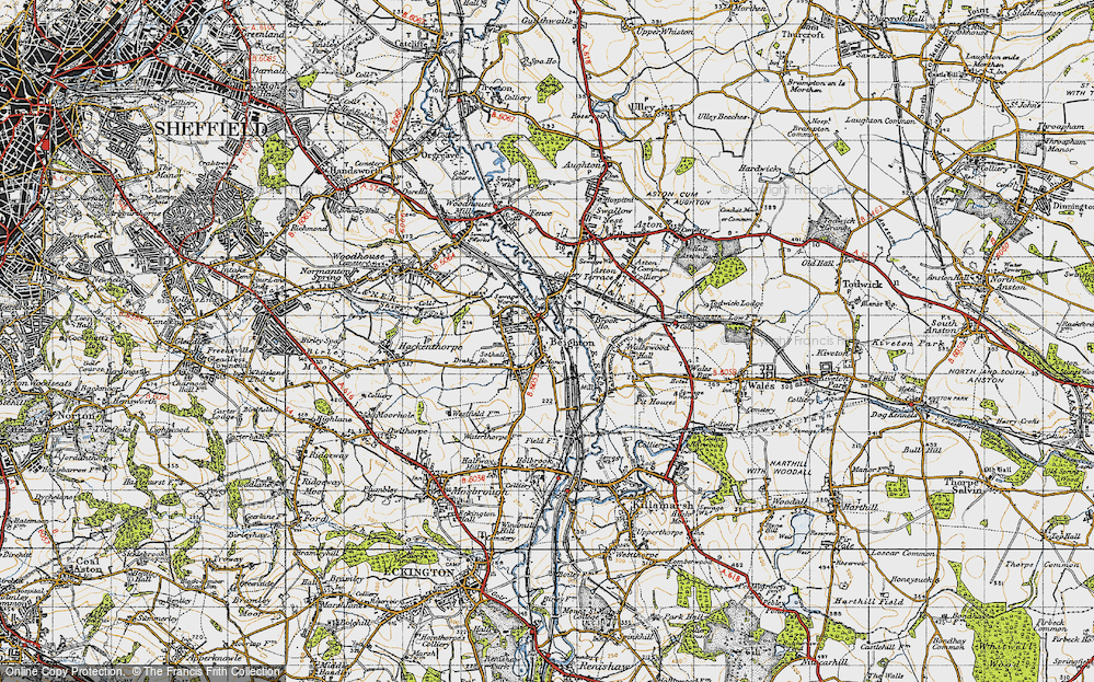 Old Map of Beighton, 1947 in 1947