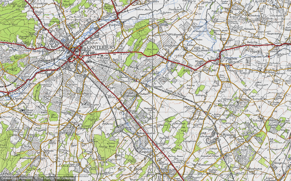 Old Map of Bekesbourne, 1947 in 1947