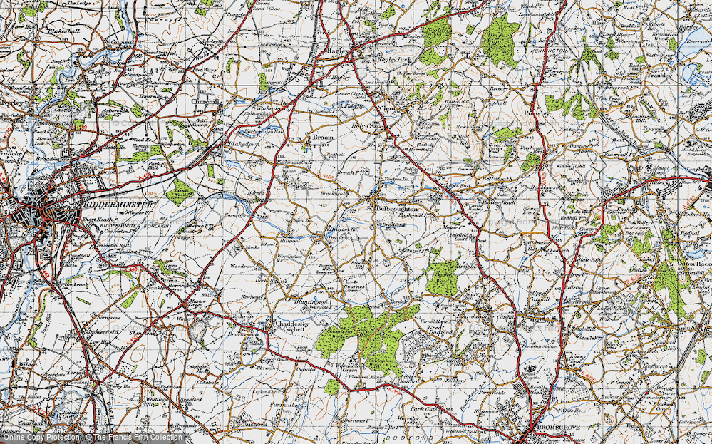 Historic Ordnance Survey Map of Belbroughton, 1947