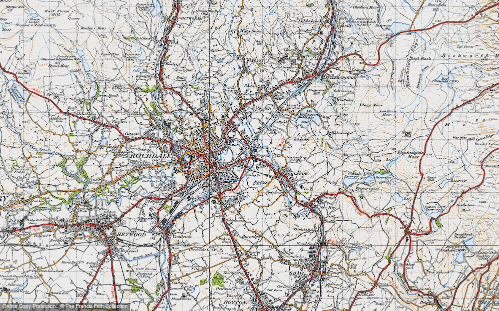 Old Map of Belfield, 1947 in 1947
