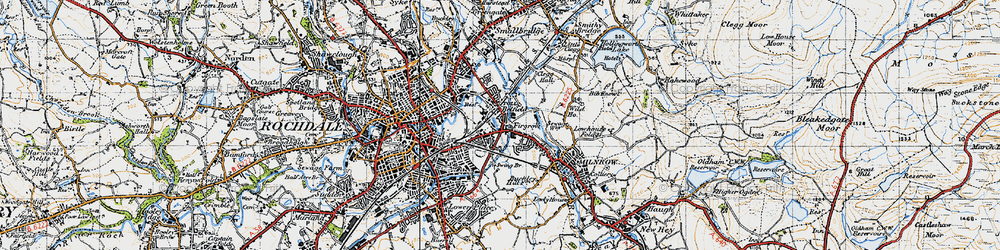 Old map of Belfield in 1947