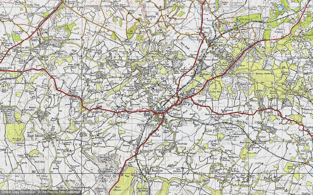 Old Map of Bell Hill, 1945 in 1945