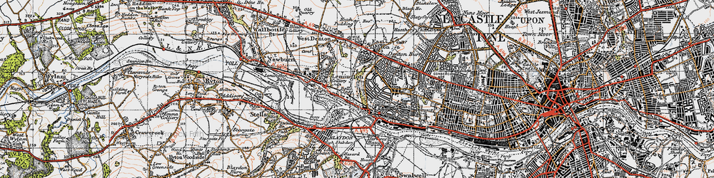 Old map of Bell's Close in 1947