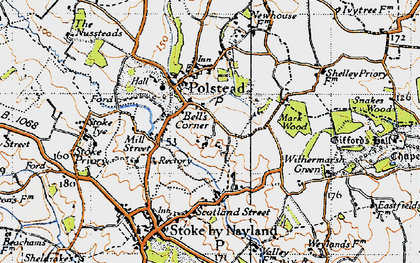 Old map of Bell's Corner in 1946