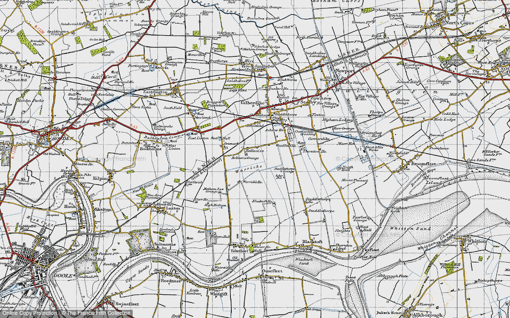 Old Map of Bellasize, 1947 in 1947