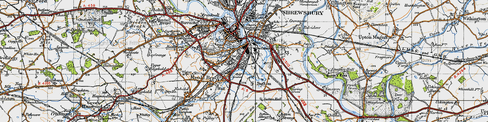 Old map of Belle Vue in 1947
