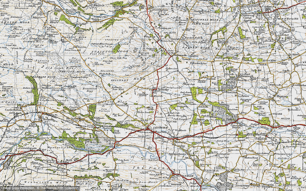 Old Map of Bellerby, 1947 in 1947