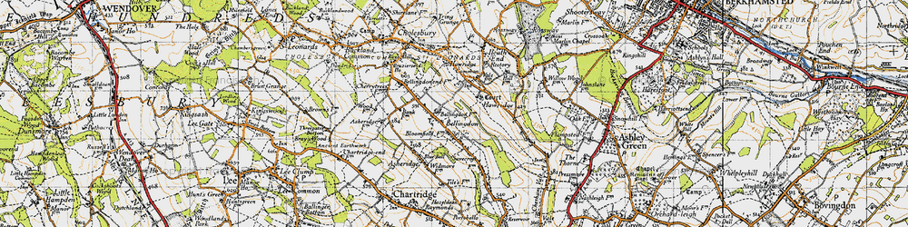Old map of Bellingdon in 1946