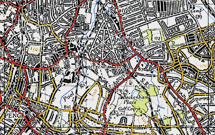 Old map of Bellingham in 1946