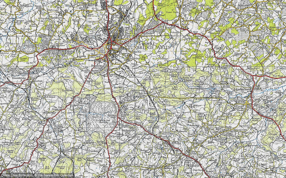 Old Map of Bells Yew Green, 1946 in 1946