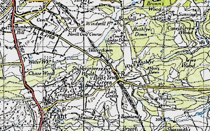 Old map of Bells Yew Green in 1946