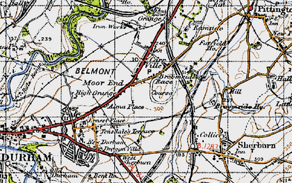 Old map of Belmont in 1947