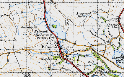 Old map of Belmont Resr in 1947