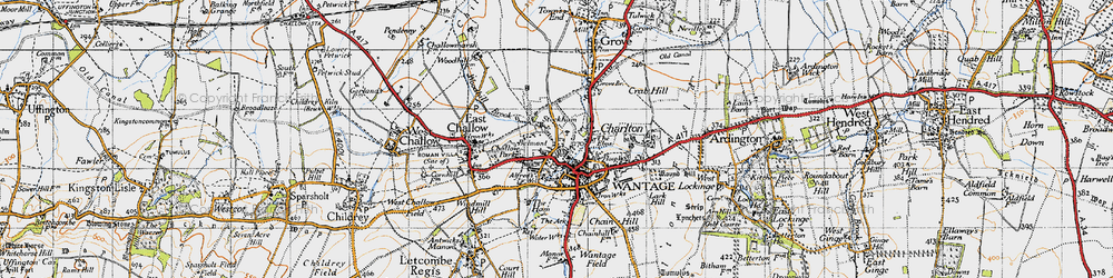 Old map of Woodhill Brook in 1947