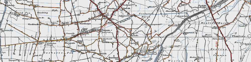Old map of Belnie in 1946