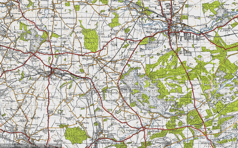 Old Map of Belph, 1947 in 1947