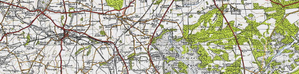 Old map of Belph in 1947