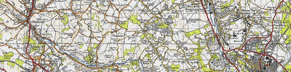 Old map of Belsize in 1946