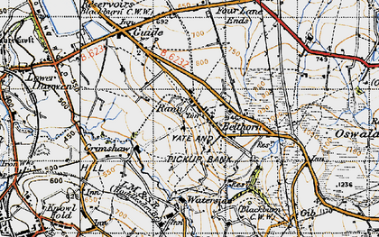 Old map of Belthorn in 1947