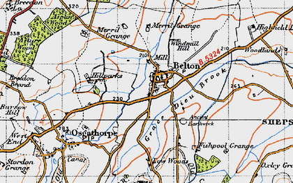 Old map of Belton in 1946