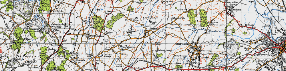 Old map of Belton in 1946