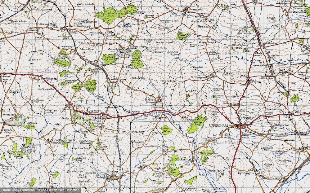 Old Map of Belton-in-Rutland, 1946 in 1946