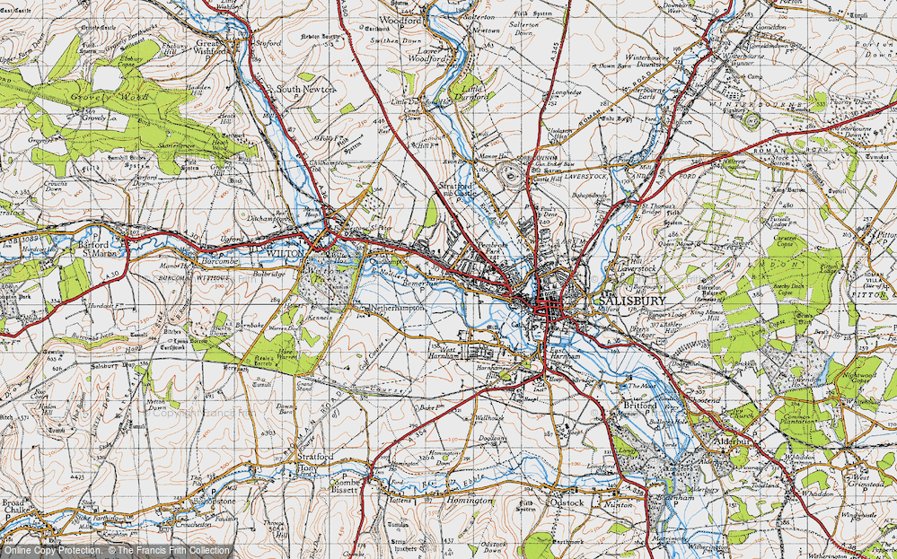 Old Map of Bemerton, 1940 in 1940