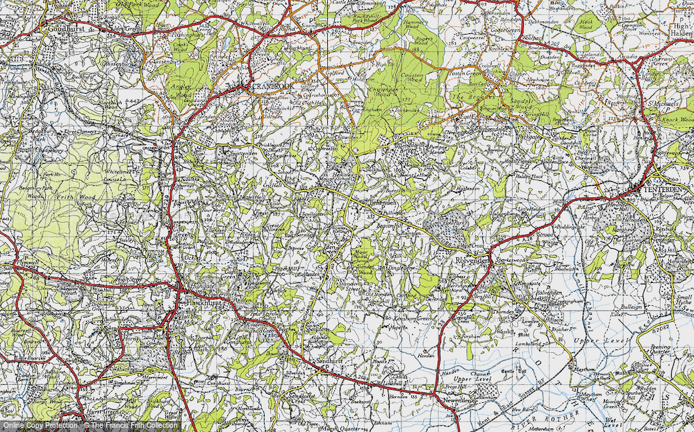 Old Map of Benenden, 1940 in 1940