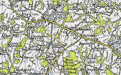 Old map of Benenden School in 1940