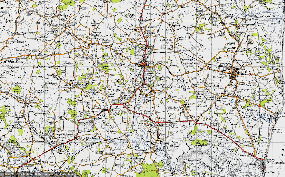 Old Map of Benhall Green, 1946 in 1946