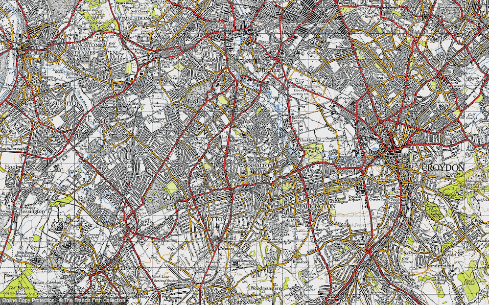 Old Map of Benhilton, 1945 in 1945