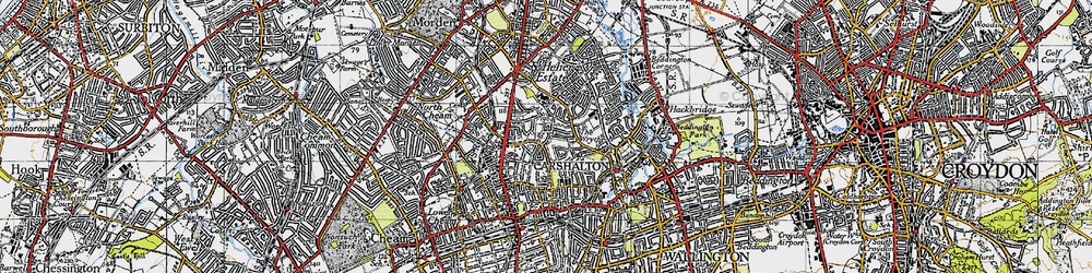 Old map of Benhilton in 1945