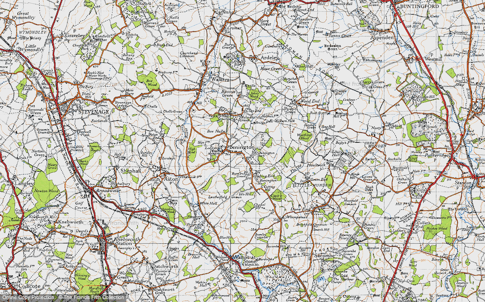 Old Map of Benington, 1946 in 1946