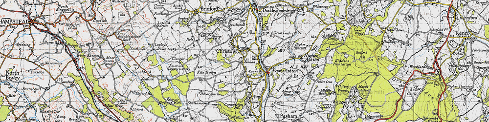 Old map of Bennah in 1946