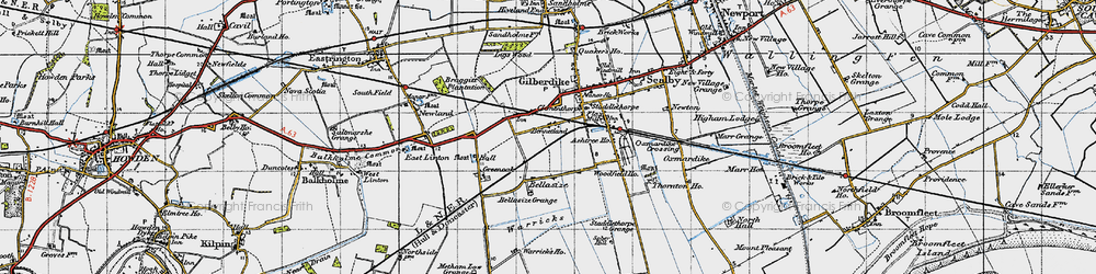 Old map of Bennetland in 1947