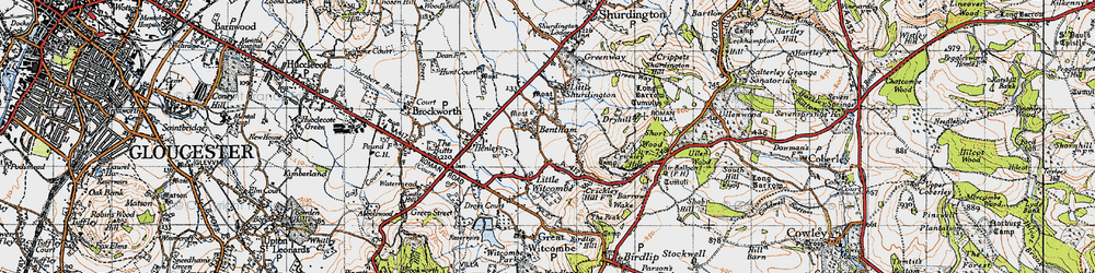 Old map of Bentham in 1946