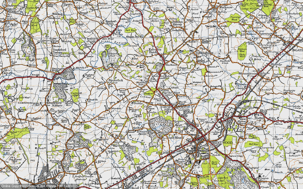 Old Map of Bentley, 1946 in 1946